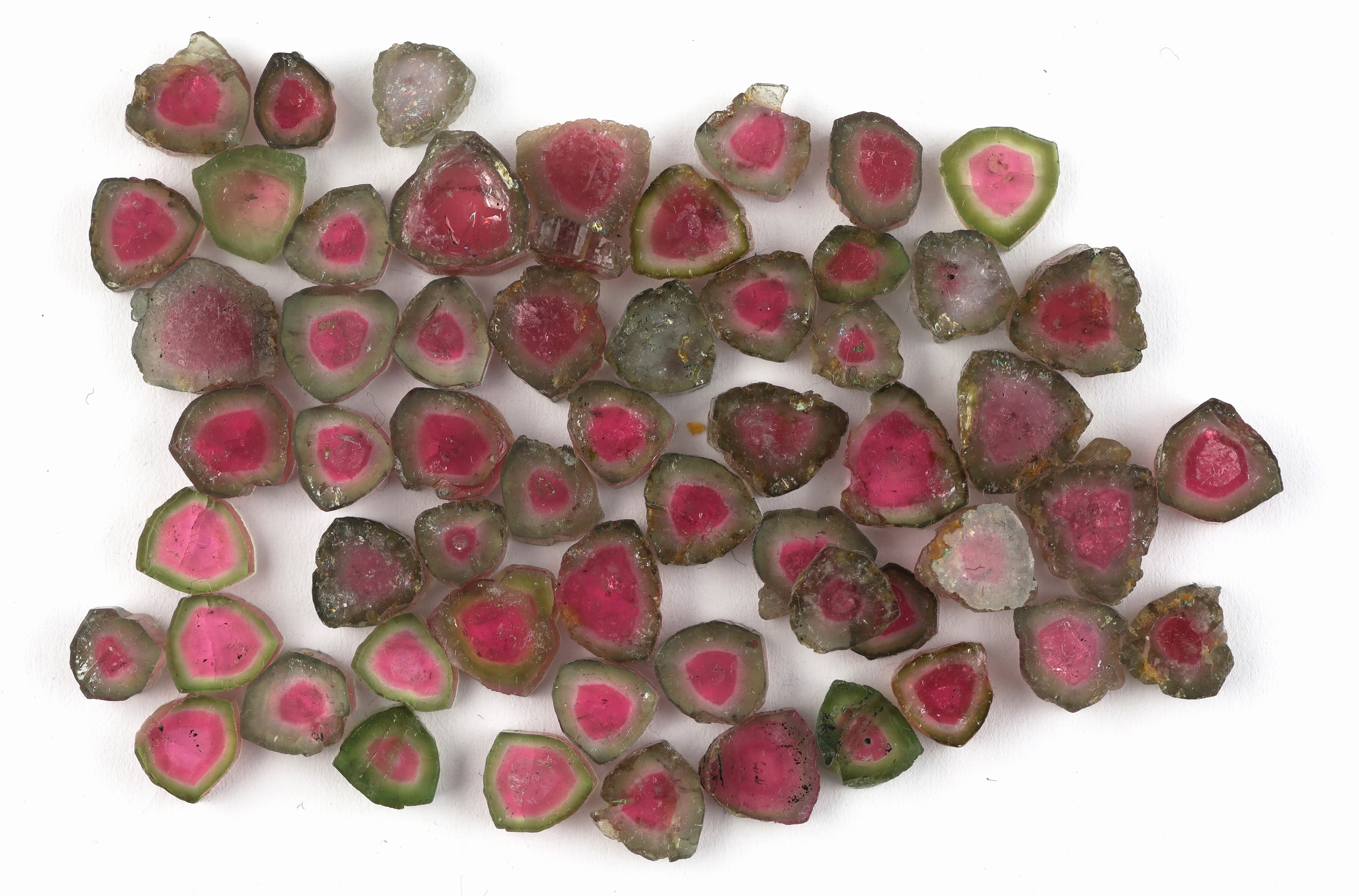 Image 27047975 - Lot Wassermelonen-Turmaline, ca. 93.3 ct, Scheiben in versch. Größen, Formen und ...