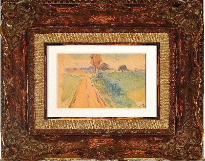 27047911k - Camille Pissarro, 1830-1903, ´Paysage´, rurale Landschaft mit in die Tiefe führendem, ...