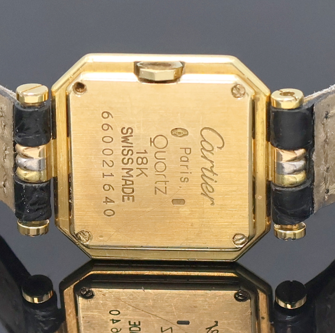 Detail d: CARTIER Paris Damenarmbanduhr Ceinture in GG/WG/RG 750/000, Schweiz/Frankreich um 1990, Boden 4-fach verschr. (eine Schraube zu ers.), orig. ...