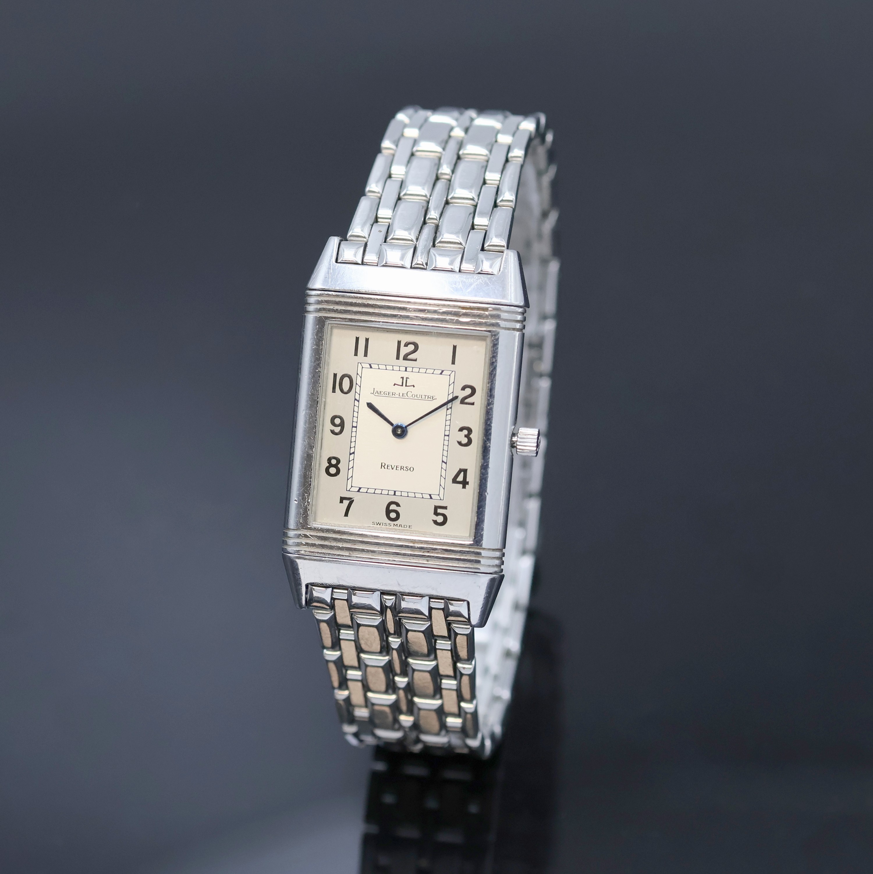 Image 27048078 - Jaeger-LeCoultre Reverso Herrenarmbanduhr in Edelstahl Referenz 250.8.86, Schweiz um ...