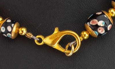27048000a - Unusual Murano glass necklace , clasp and intermediates metal gold plated, Murano glass ...