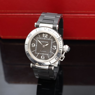 Image CARTIER Herrenarmbanduhr Modell Pasha Seatimer Referenz 2790, Automatik, ...