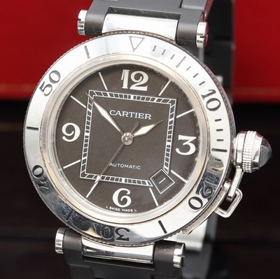 27048061a - CARTIER gents wristwatch model Pasha Seatimer reference 2790, self winding, stainless ...