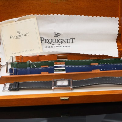 27048071h - PEQUINET Cameleone Armbanduhr in Stahl, Schweiz verk. lt. beil. Pap. 03/1996, Automatik, ...