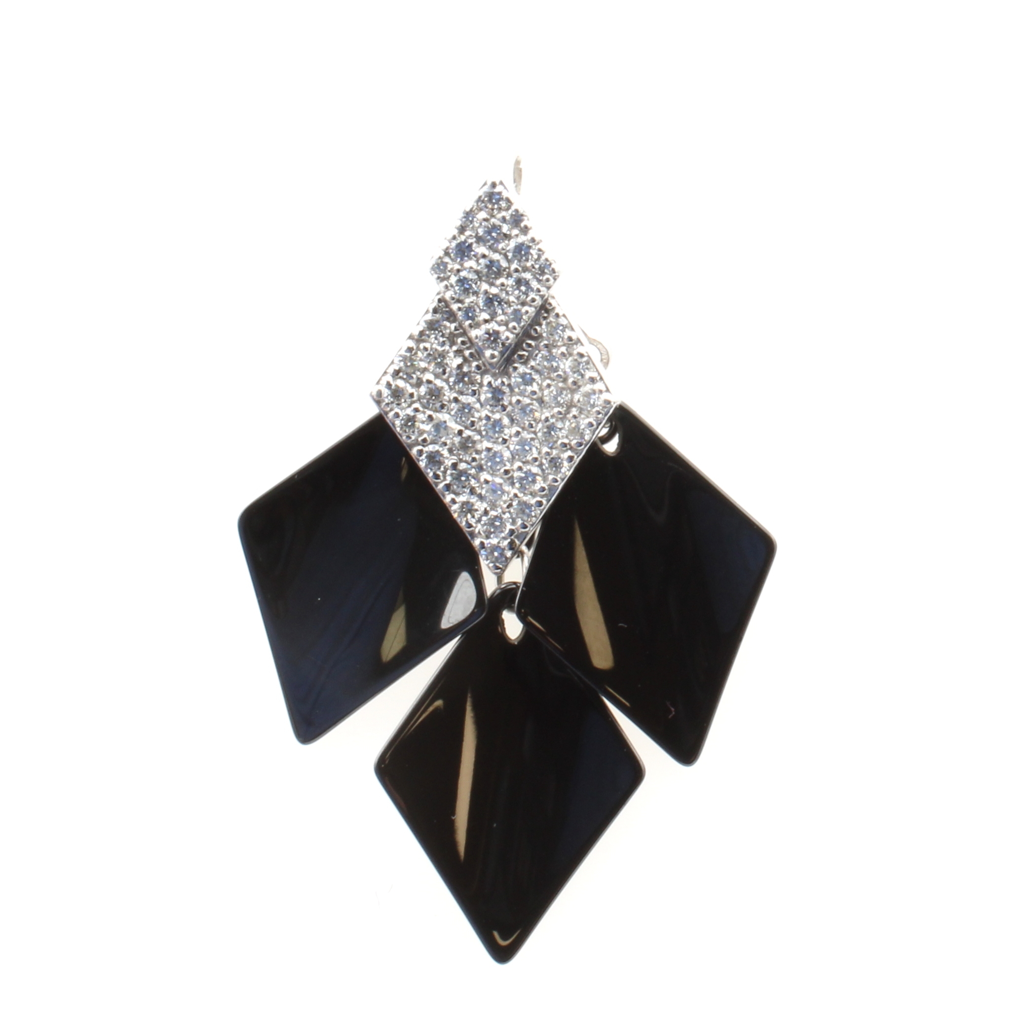 Image 27048100 - Anhänger mit Hämatiten und Brillanten, WG 750/000, Brill. zus. ca. 0.40 ct feines ...