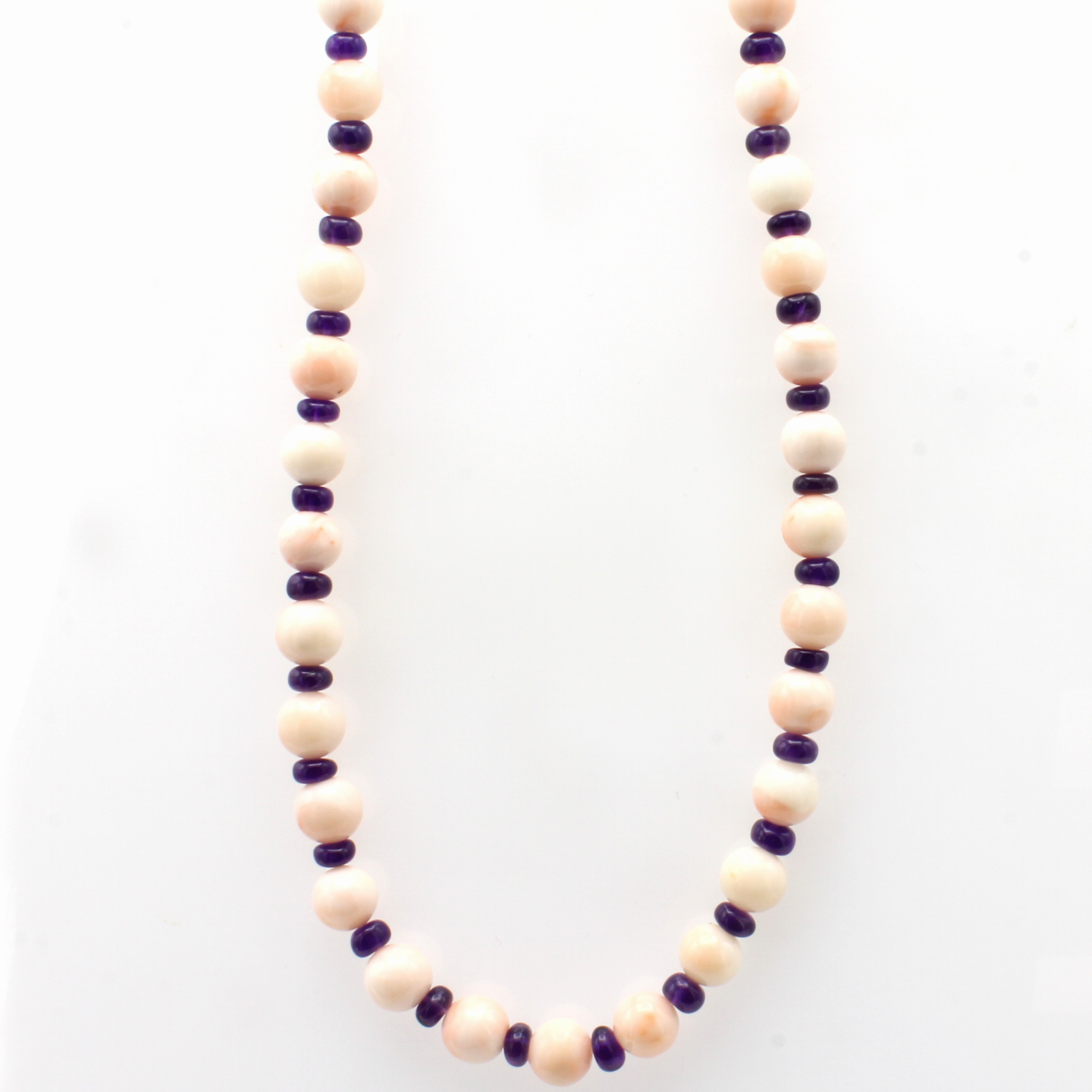 Image 27048103 - Kette mit Korallen und Amethysten, endlos, L. ca. 65 cm, Versand nur innerhalb der EU ...