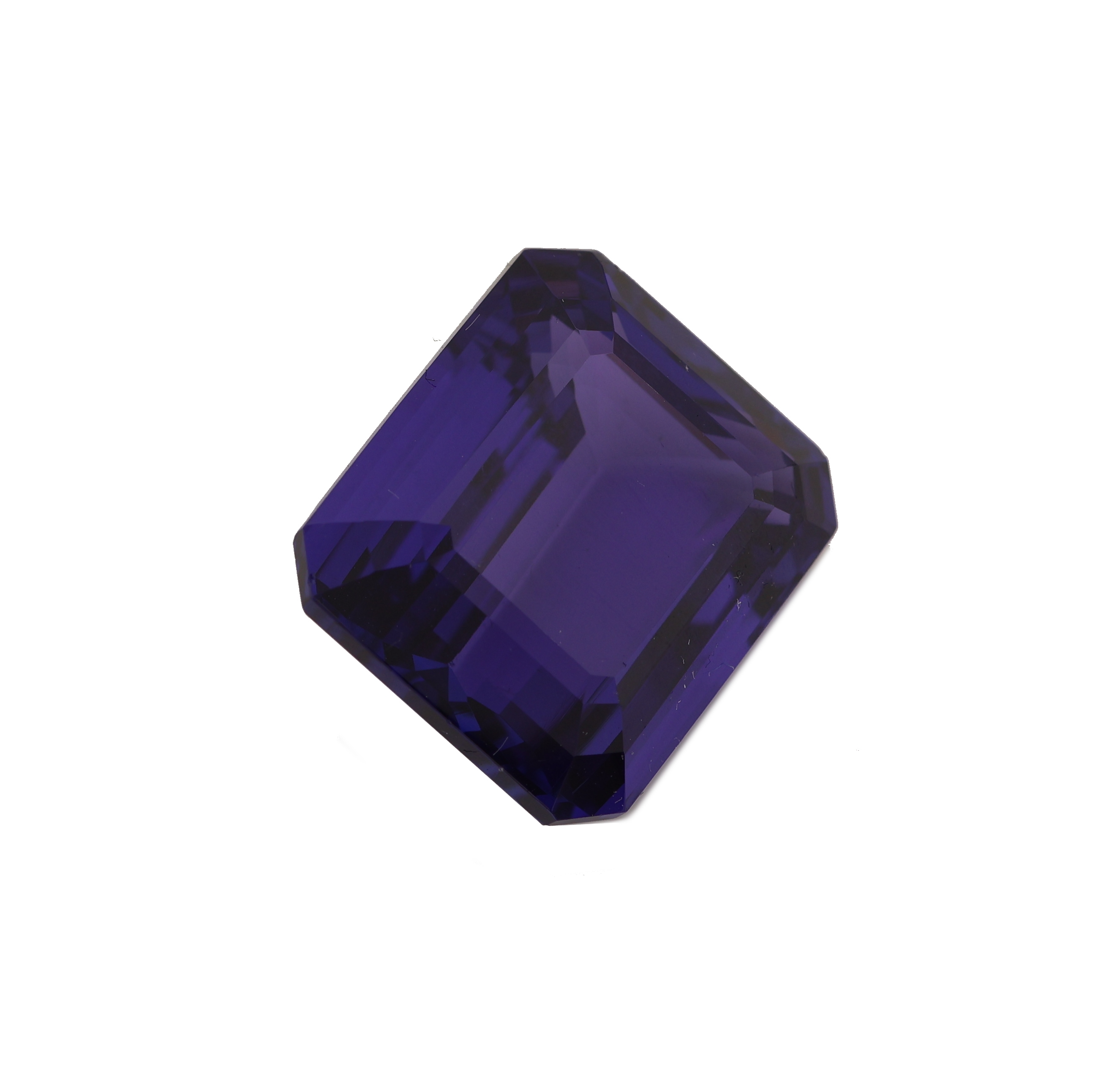 Detail a: Loser Tansanit, 21.864 ct, oktagonaler Treppenschliff, 16.90 x 14.50 x 9.01 mm, Reinheit vsi, hervorragende Farbe, EPI Zertifikat und Wertgutachten ...