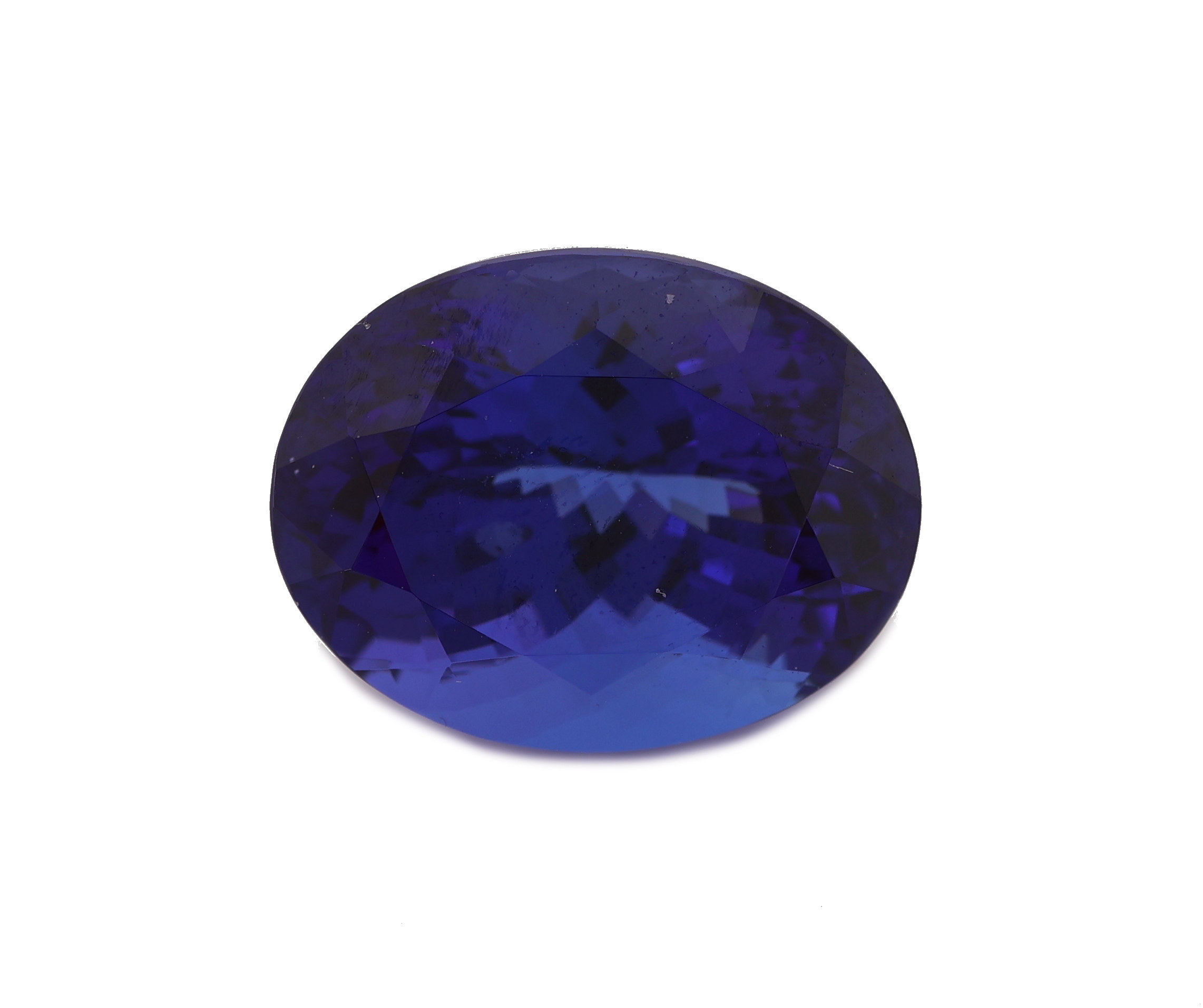 Image 27048126 - Loser Tansanit, 18.2 ct, ovalfacett., 17.1 x 13.6 x 11 mm, sehr schöne Farbe, ...