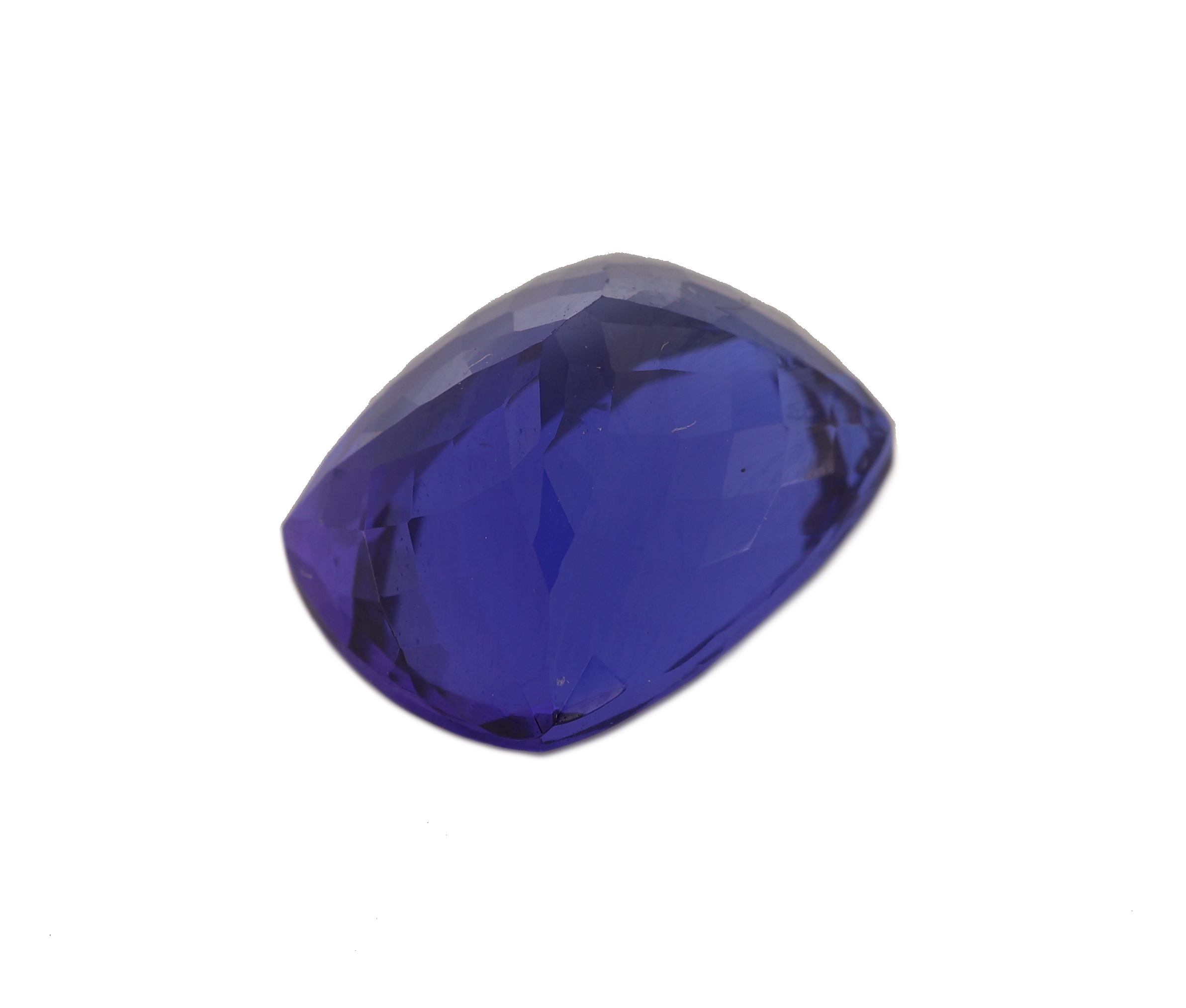 Detail b: Loser Tansanit, 9.55 ct, 12.36 x 9.29 x 6.05 mm, Cushion Cut, sehr schöne Farbe, ITLGJ -Zertifikat anbei, Wertgutachten über 14300 EUR anbei