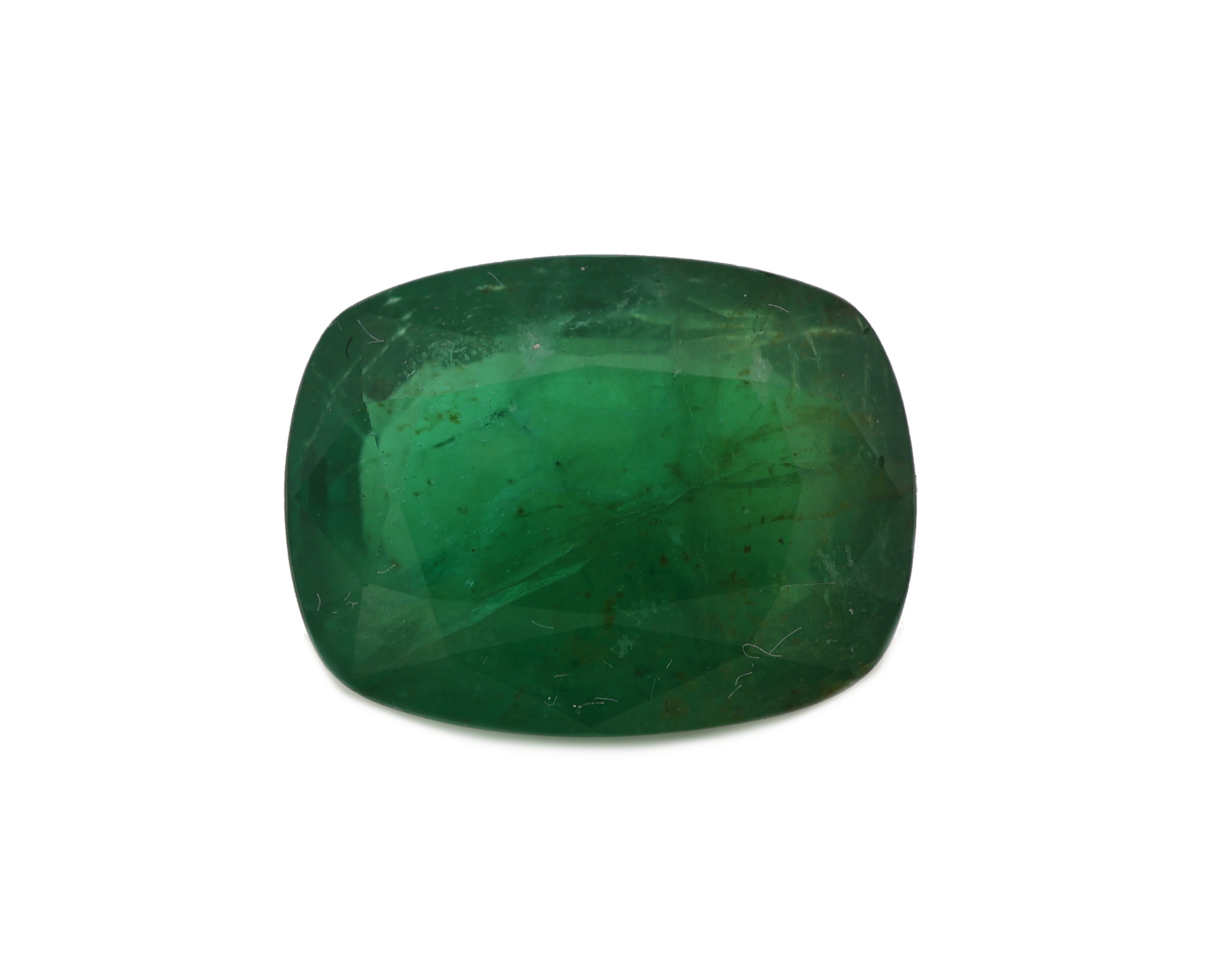 Image 27048132 - Loser Smaragd, 11.24 ct, 16.1 x 12.3 x 7.5 mm,Cushion Cut, Herkunft Sambia, Wertgutachten ...