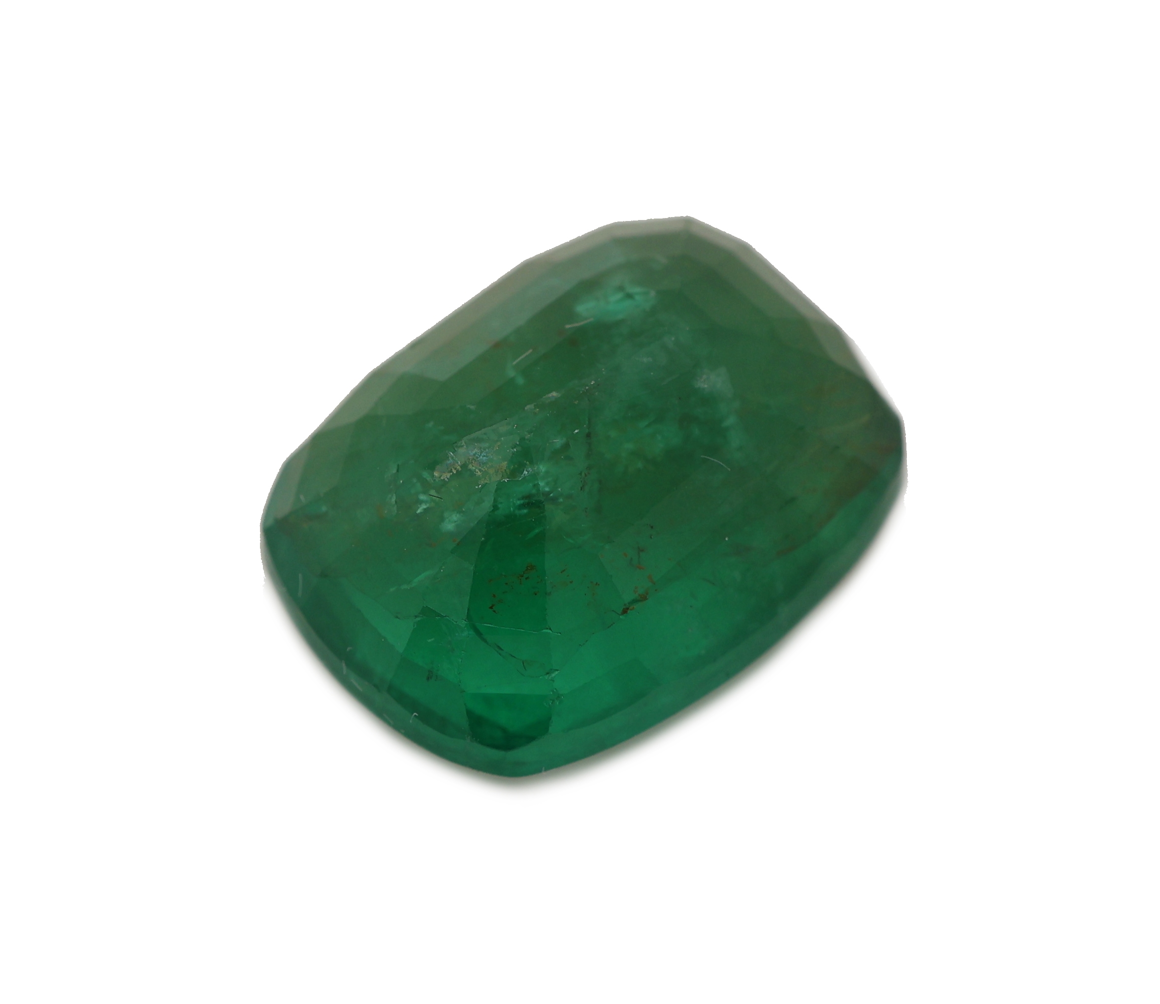 Detail b: Loser Smaragd, 11.24 ct, 16.1 x 12.3 x 7.5 mm,Cushion Cut, Herkunft Sambia, Wertgutachten über 22500 Euro anbei