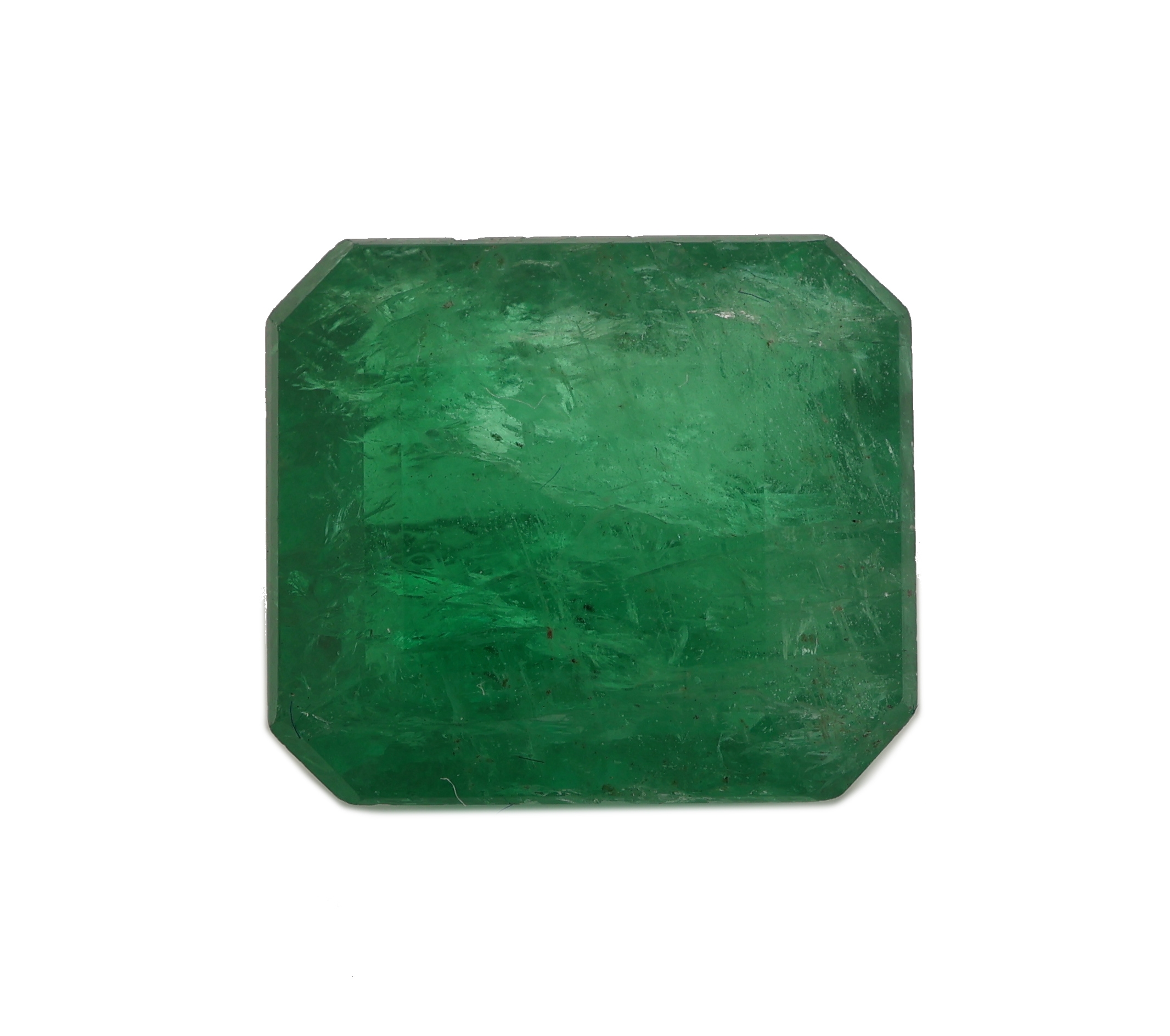 Loser Smaragd, 10.02 ct, 13.8 x 12.2 x 7.7 mm,oktagonaler Treppenschliff, Herkunft Sambia, Wertgutachten über 20000 EUR anbei