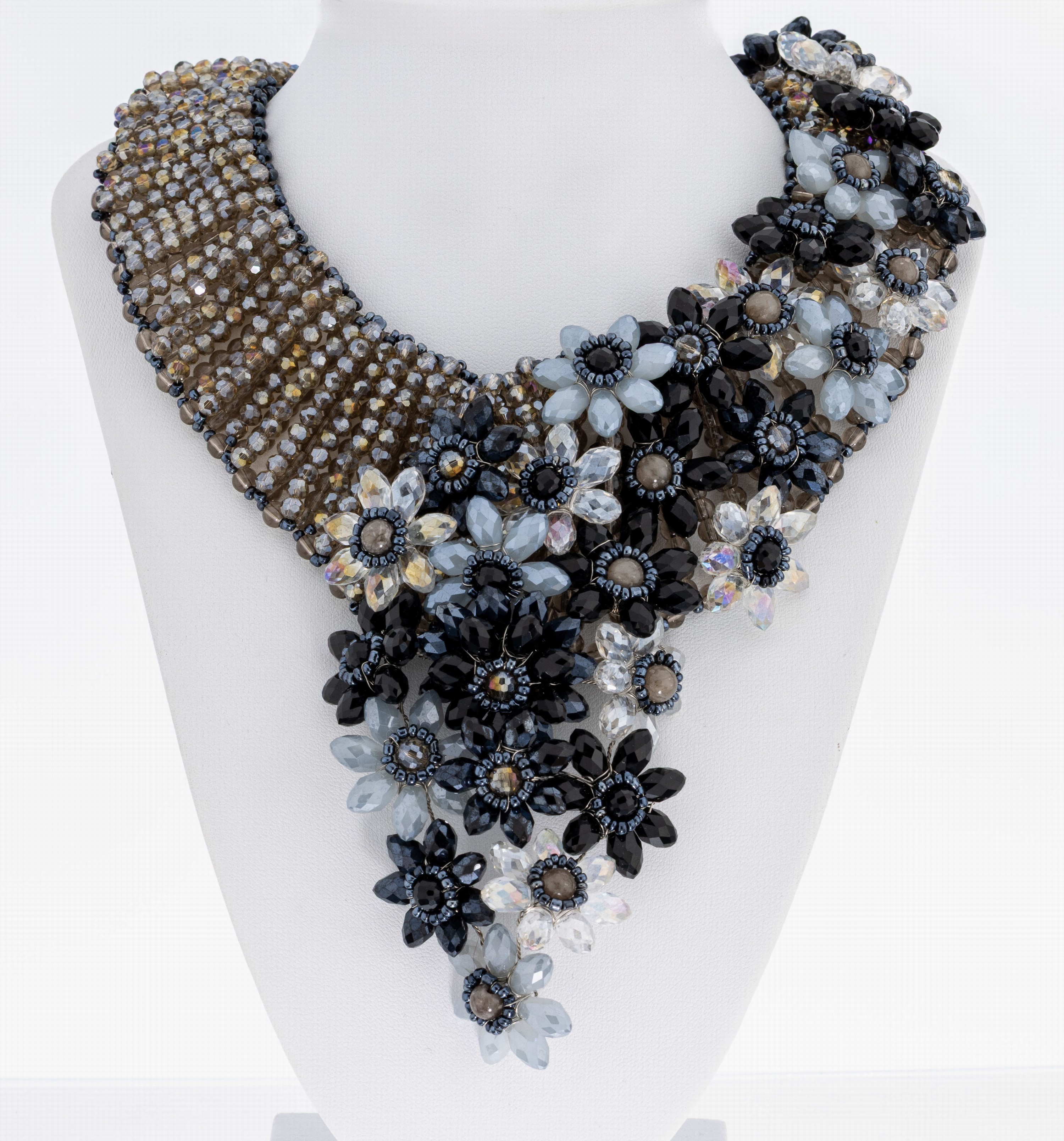 Image 27048143 - Statement-Collier, facett. Strasssteine in versch. Farben, Formen und Größen, breiter ...