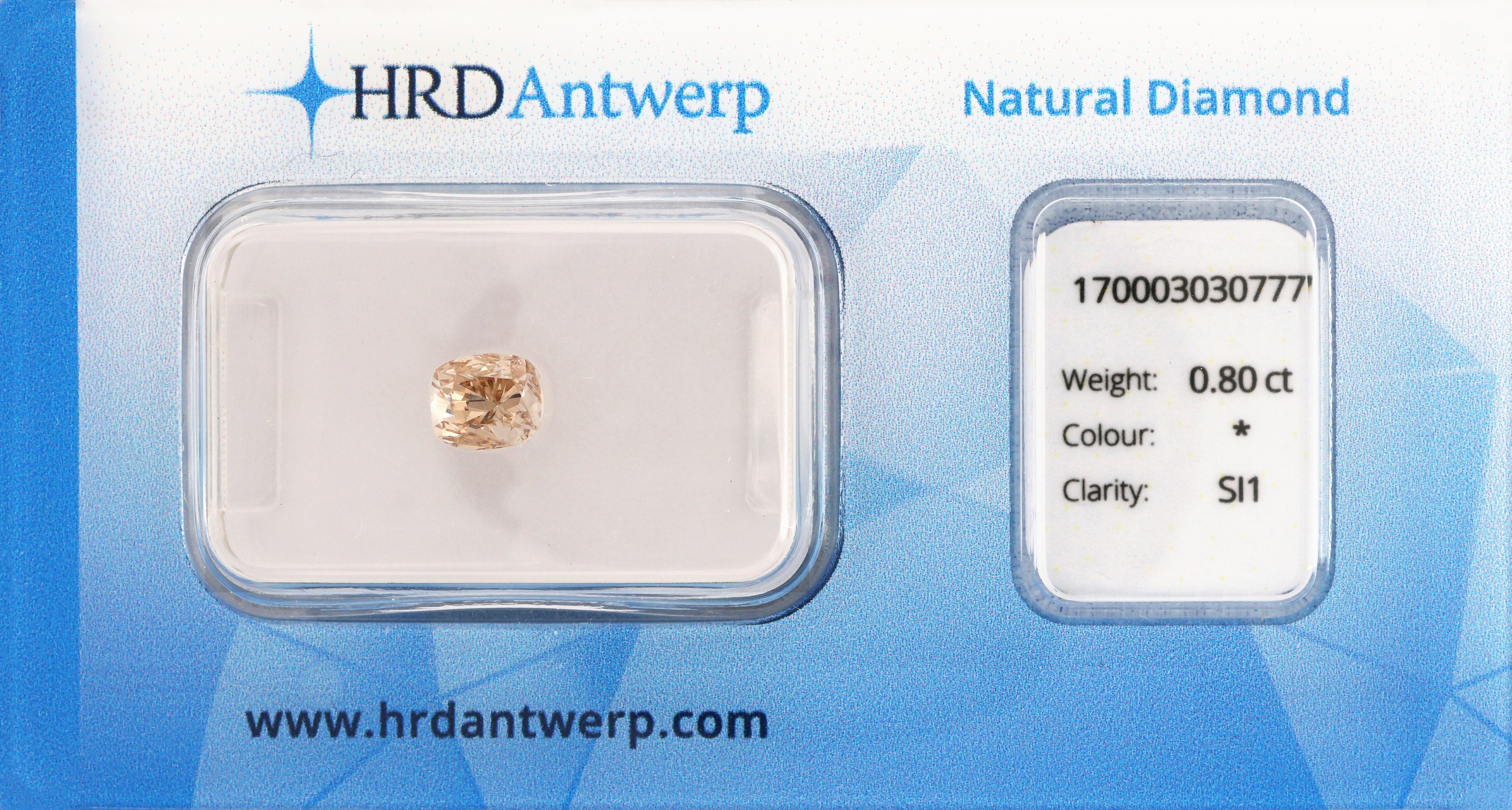 Image 27048145 - Loser Diamant im Cushion-Cut, 0.80 ct Natural Fancy Yellowish Brown/si1, verschweißt, ...