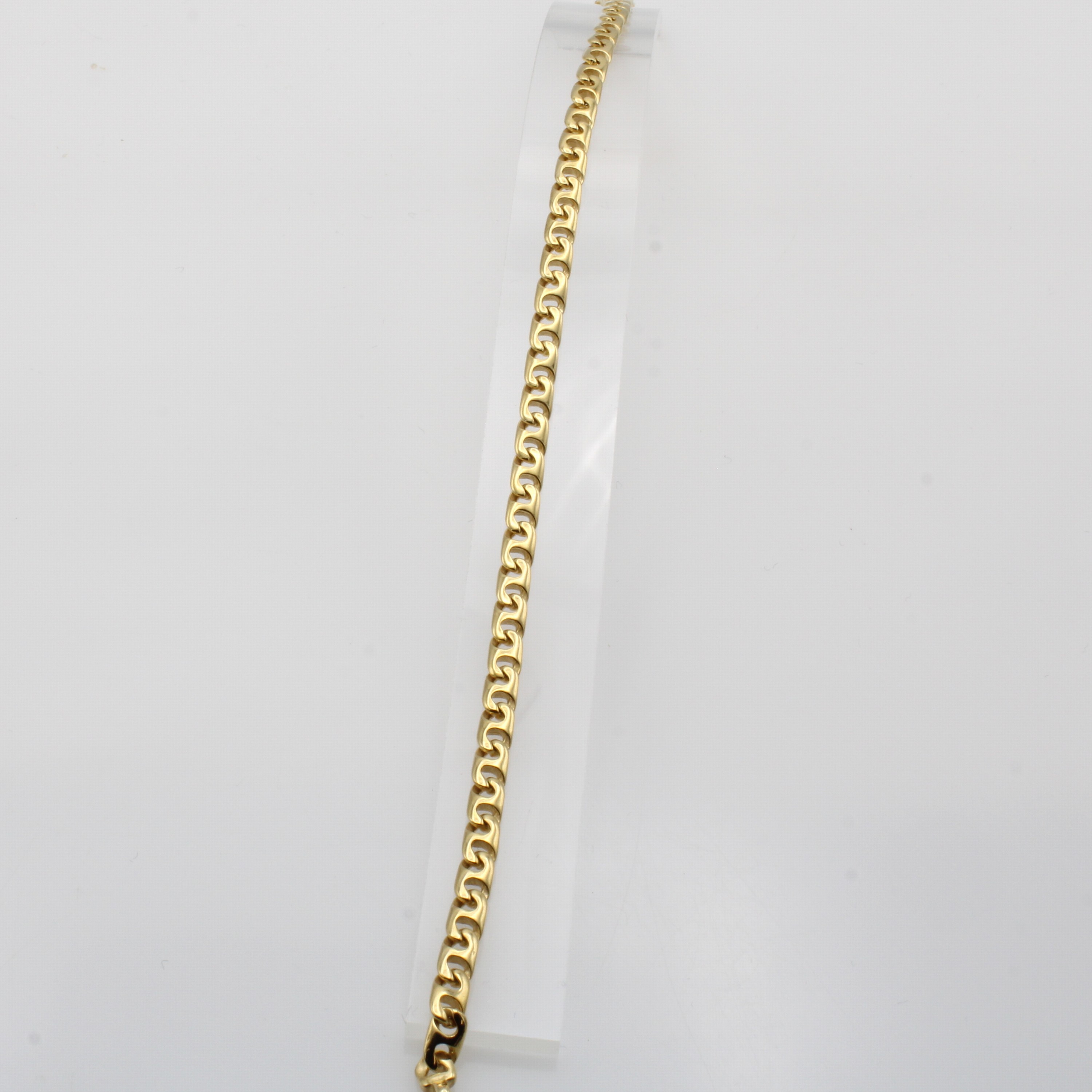 Image 27048187 - Armband im Phantasiemuster, GG 585/000, Karabinerschl., B. ca. 4 mm, L. ca. 21 cm