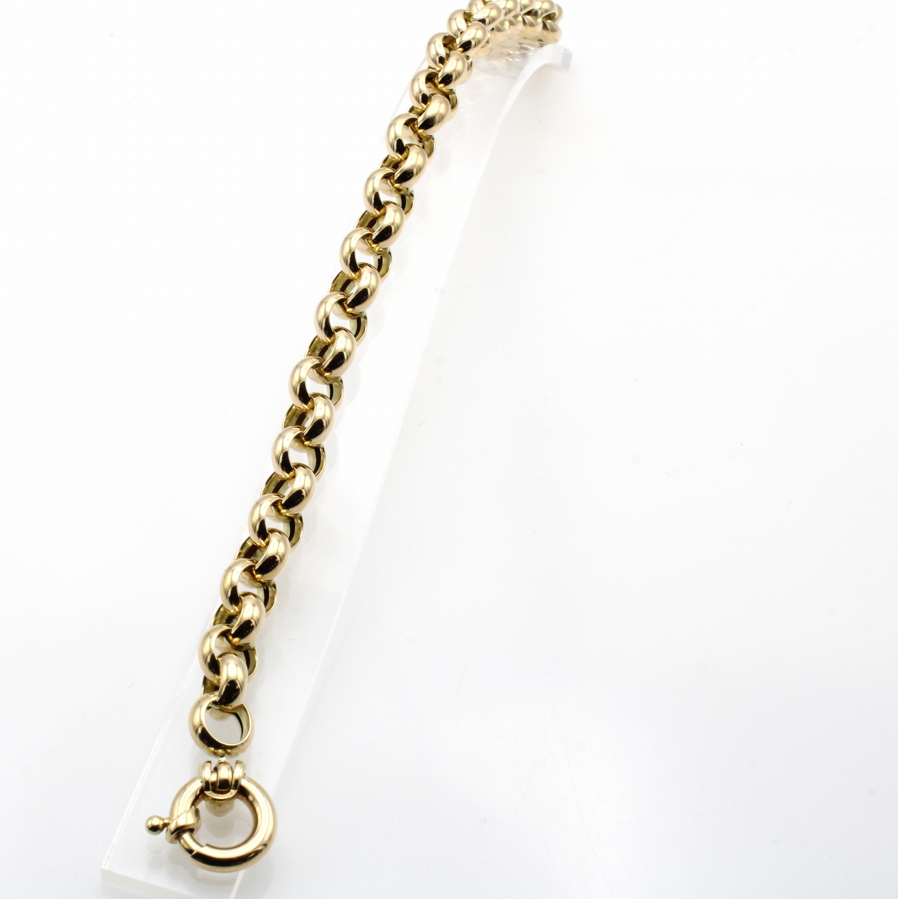 Image 27048196 - Erbsarmband, GG 585/000, Karabinerschl., B. ca. 8 mm, L. ca. 21 cm