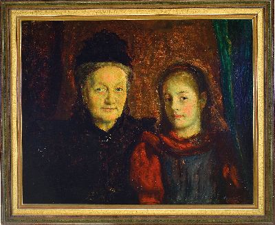 27048120k - Hans Heyerdahl, 1857 Smedjebacken-1913 Oslo, Doppelbildnis der Anna Margrethe Wriedt ...