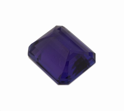27048125b - Loser Tansanit, 21.864 ct, oktagonaler Treppenschliff, 16.90 x 14.50 x 9.01 mm, Reinheit ...