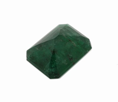 27048133b - Loser Smaragd, 9.16 ct, 14.22 x 10.86 x 7.77 mm, oktagonaler Treppenschliff, Herkunft ...