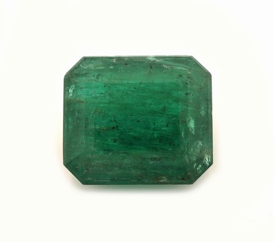 Image Loser Smaragd, 8.17 ct, 12.8 x 11.2 x 6.9 mm, oktagonaler Treppenschliff, Herkunft ...