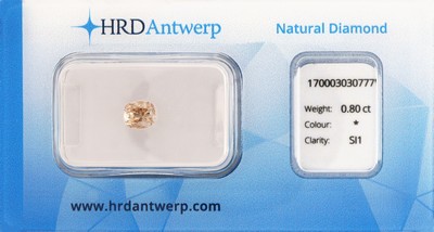 Image Loser Diamant im Cushion-Cut, 0.80 ct Natural Fancy Yellowish Brown/si1, verschweißt, ...