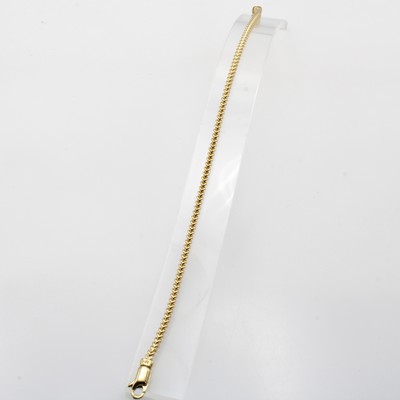 Image Armband im Francomuster, GG 585/000, Kara- binerschl., B. ca. 2 mm, L. ca. 19 cm