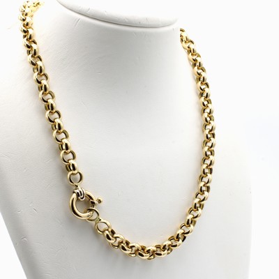 27048197a - Erbscollier, GG 585/000, Karabinerschl., B. ca. 8 mm, L. ca. 50 cm