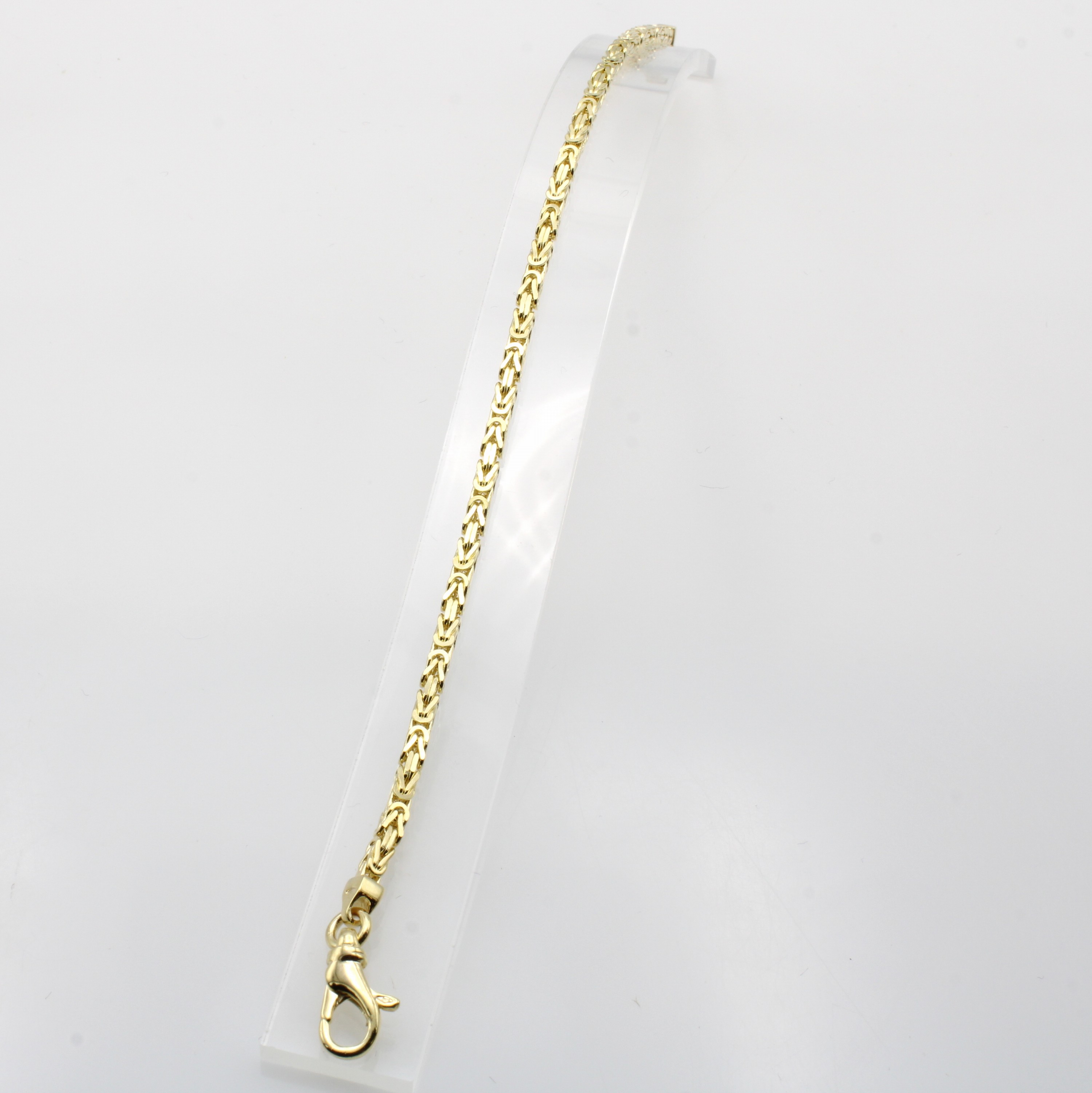 Image 27048210 - Massives Königskettenarmband, GG 585/000, Karabinerschl., B. ca. 2.5 mm, L. ca. 19 cm