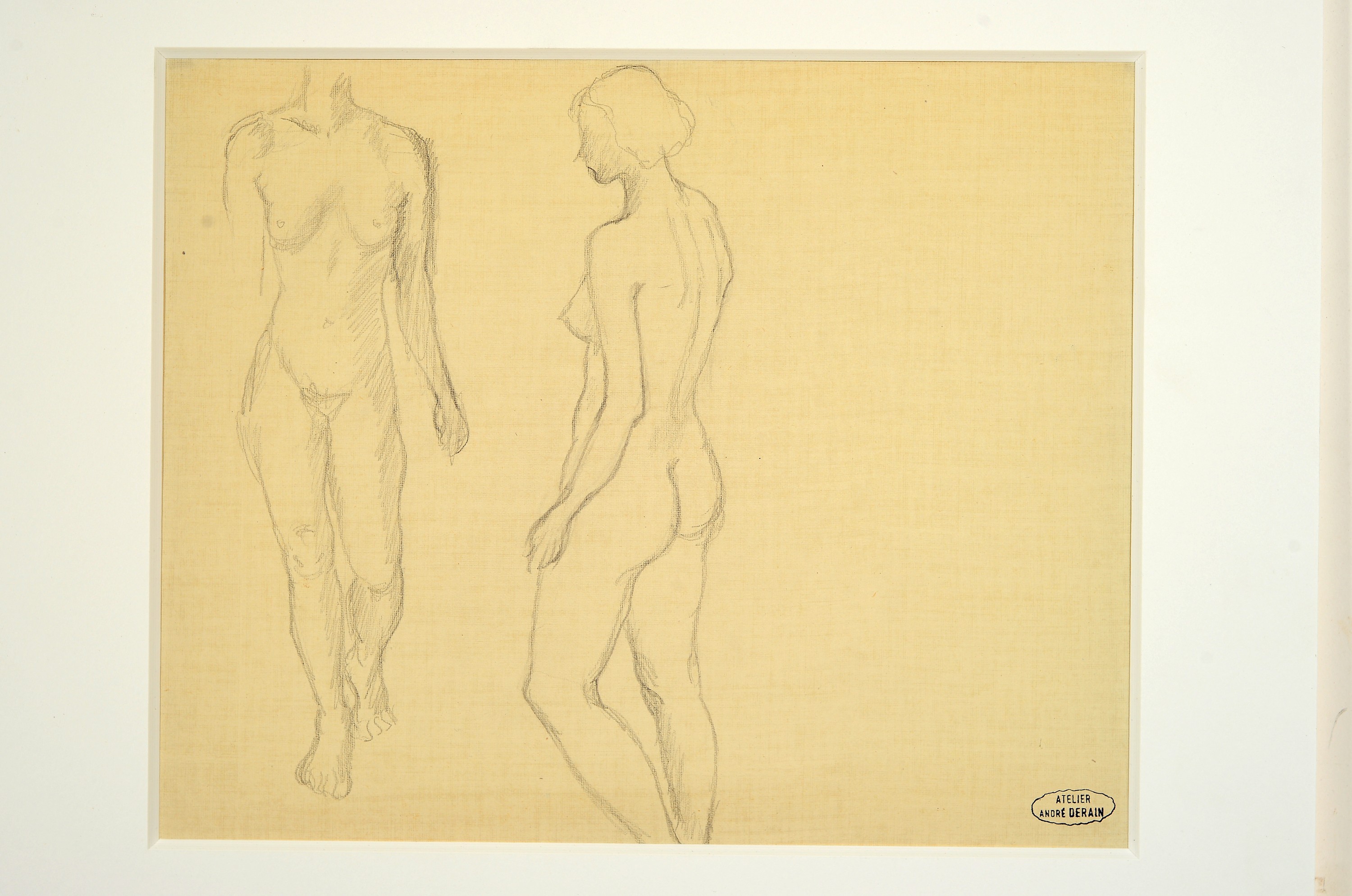 Image 27048241 - Andre Derain, 1880-1954, Akt-Studie auf 3 Blättern, 4 Studien weiblicher Akte in ...