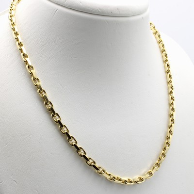 27048204a - Massive Ankerkette, GG 585/000, Karabiner- schl., B. ca. 4 mm, L. ca. 50 cm