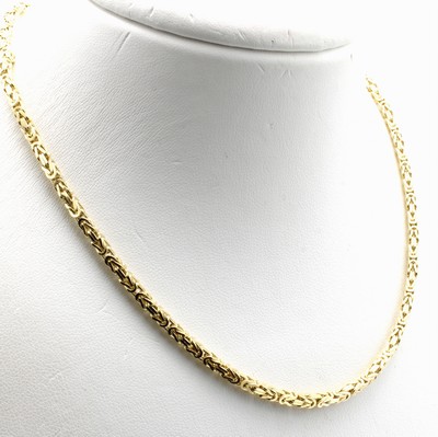 27048209a - Massive Königskette, GG 585/000, Karabiner- schl., B. ca. 2.5 mm, L. ca. 45 cm