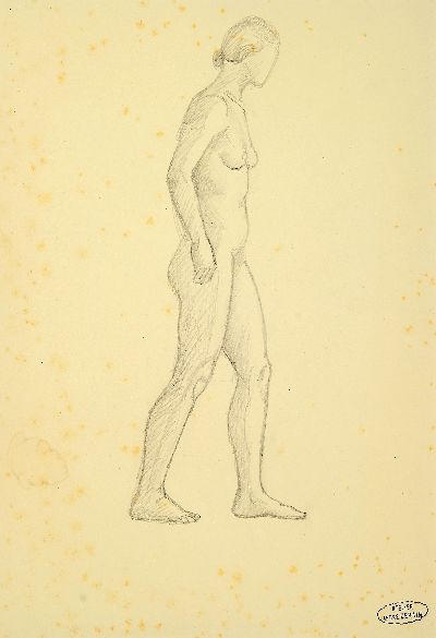 27048241a - Andre Derain, 1880-1954, Akt-Studie auf 3 Blättern, 4 Studien weiblicher Akte in ...