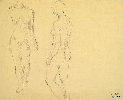 27048241b - Andre Derain, 1880-1954, Akt-Studie auf 3 Blättern, 4 Studien weiblicher Akte in ...