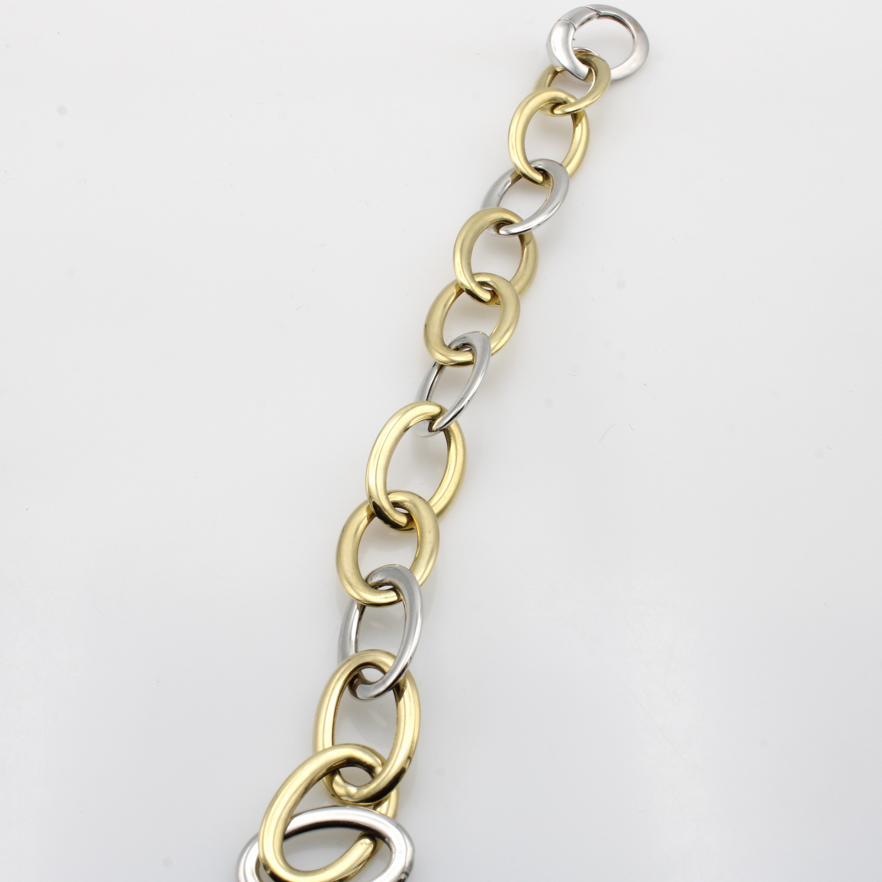 Image 27048395 - Armband, GG/WG 585/000, ovale Ringel ca. 13 mm, integrierte Schließe, L. ca. 19 cm