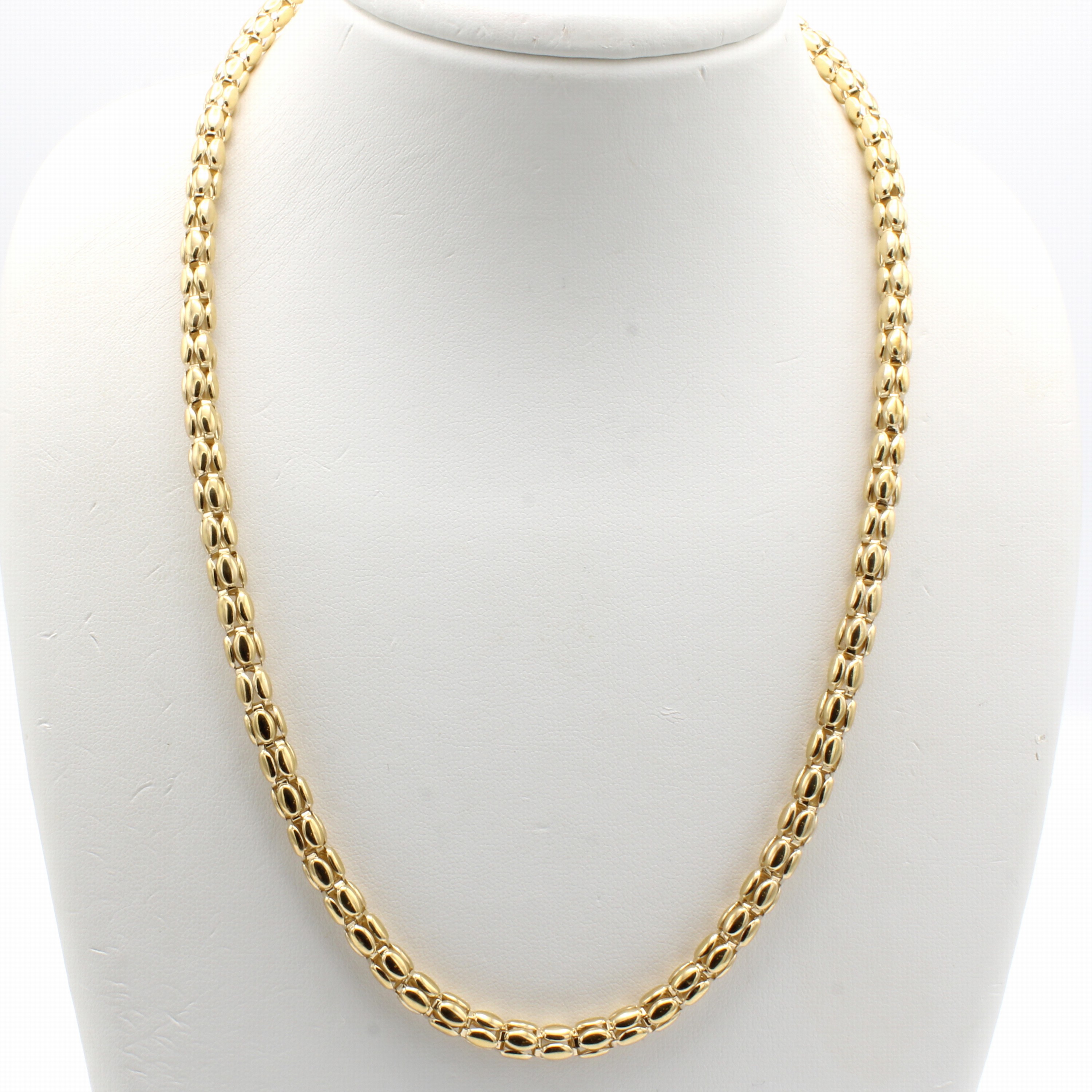 Image 27048400 - Collier, GG/WG 585/000, D. ca. 5.5 mm, Kara-binerschl., L. ca. 50 cm