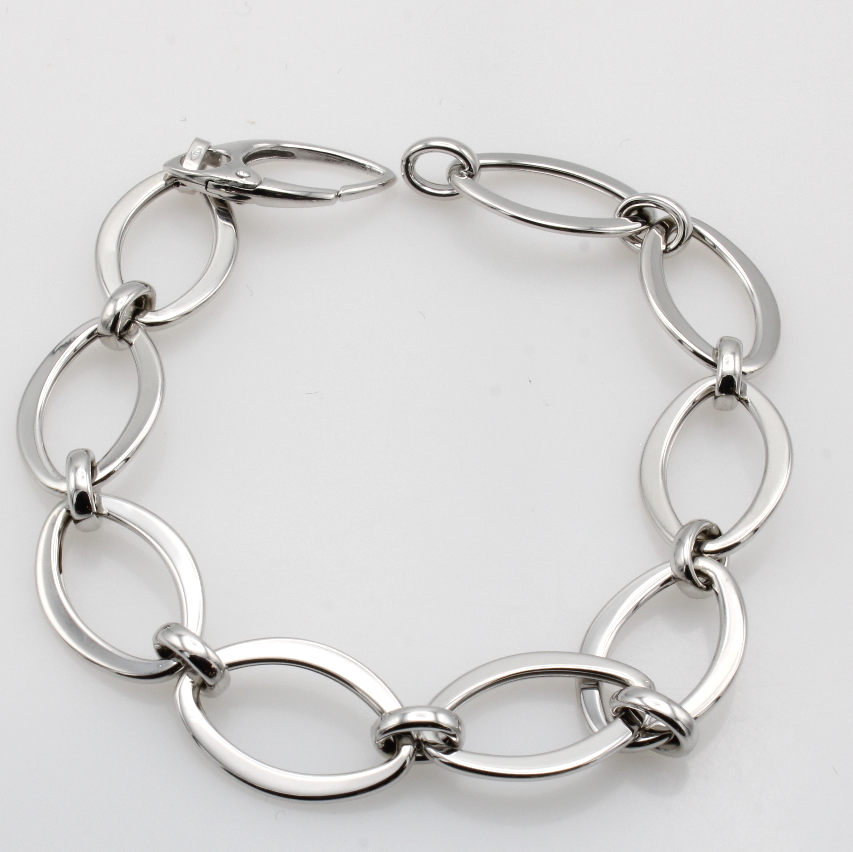 Image 27048409 - Armband, WG 585/000, ovale Glieder, inte- grierte Schließe, L. ca. 19 cm