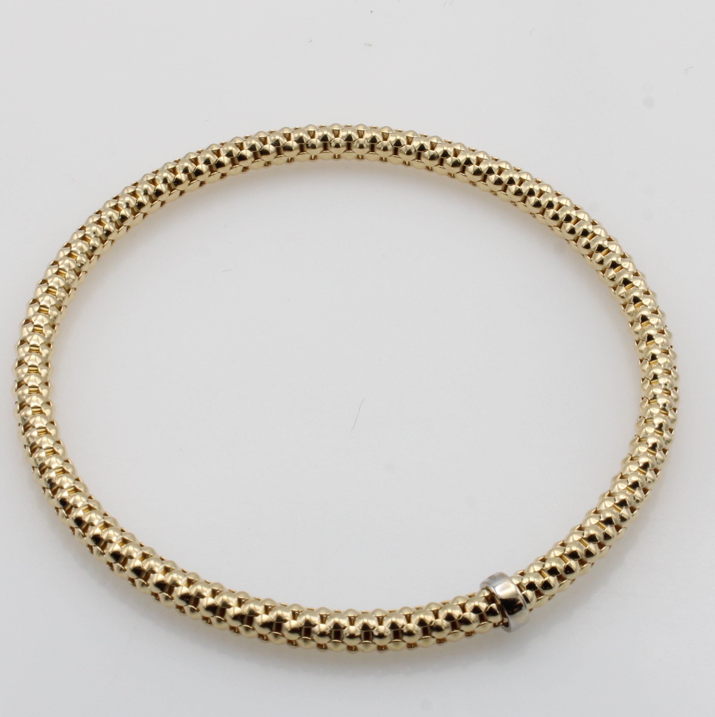 Image 27048441 - Elastisches Armband, GG 585/000, B. ca. 4 mm, im Himbeermuster