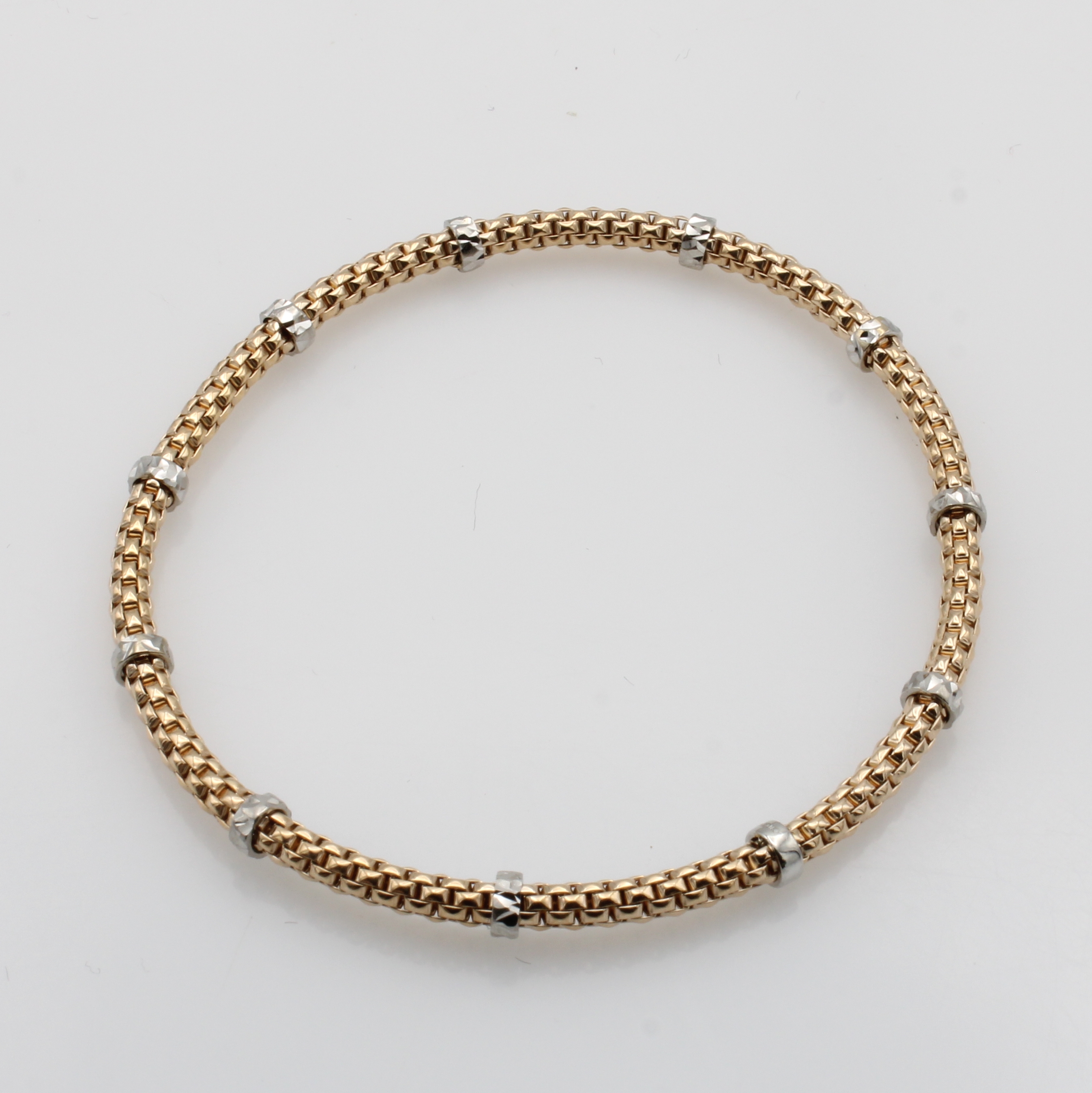 Image 27048449 - Elastisches Rolloarmband, RG 585/000, Zwi- schenteile WG, B. ca. 3 mm