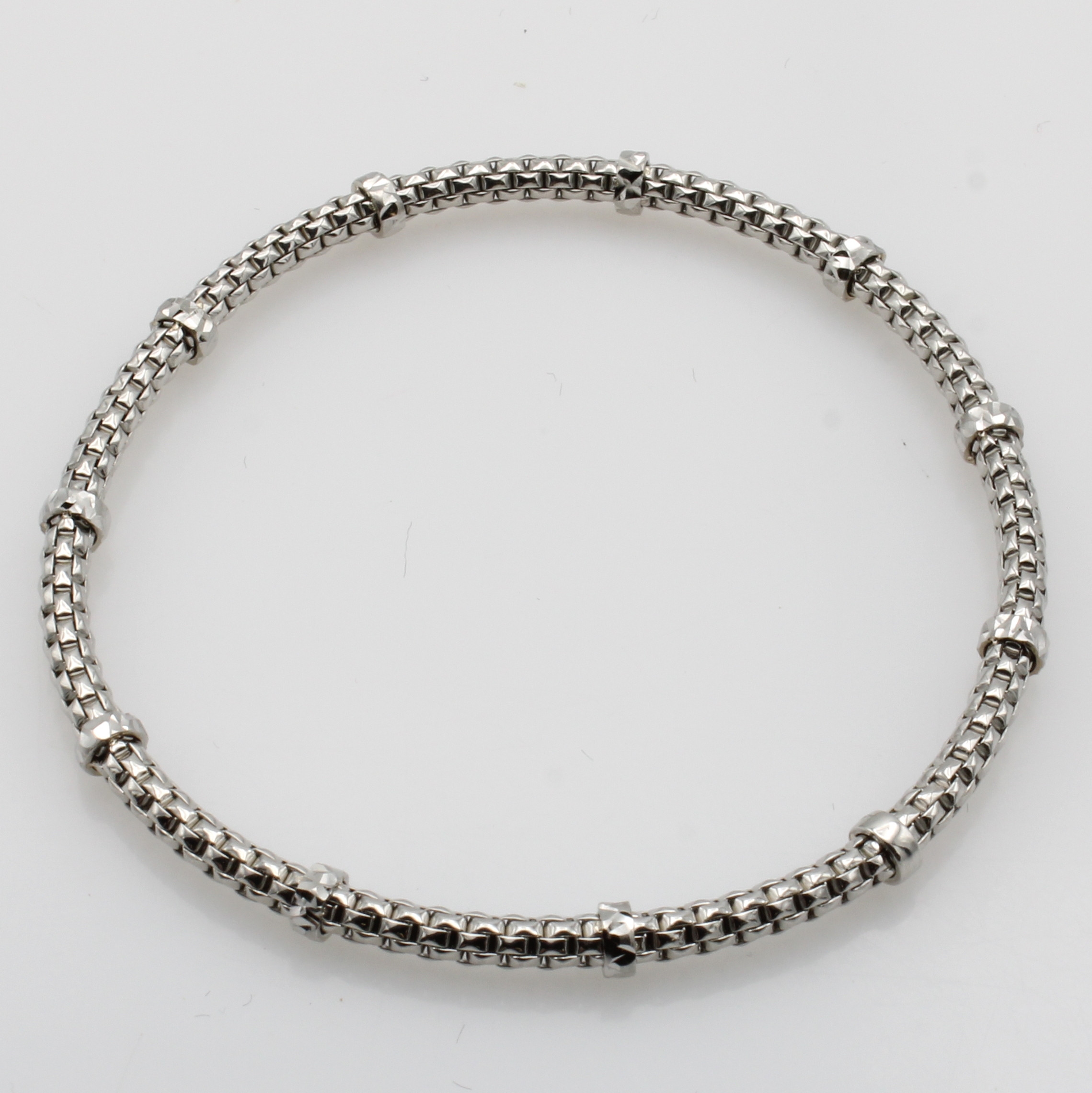 Image 27048451 - Elastisches Rolloarmband, WG 585/000, mit Zwischenteilen, B. ca. 3 mm