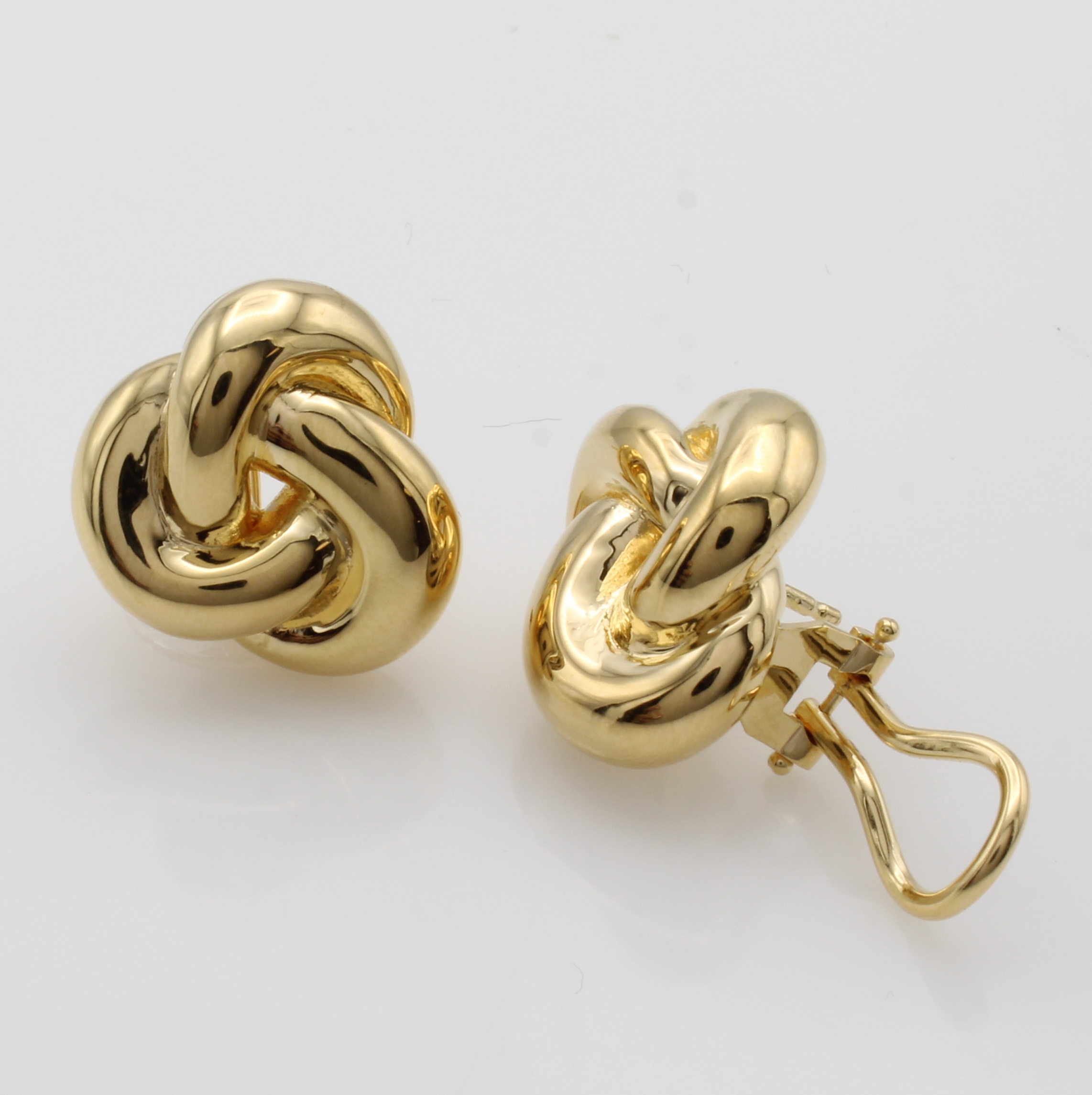 Image 27048461 - Paar Ohrstecker in Knotenform, GG 585/000, mit Clipbrisur