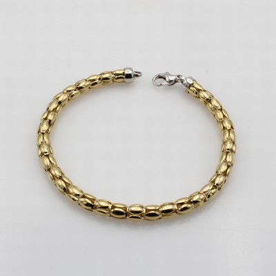 27048407a - Armband, GG/WG 585/000, D. ca. 5.5 mm, Kara-binerschl., L. ca. 21 cm