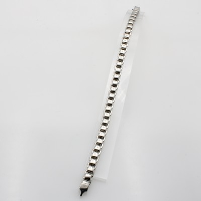 27048412a - Wendearmband, GG/WG 585/000, GG feinsati- niert, Karabinerschl., L. ca. 21