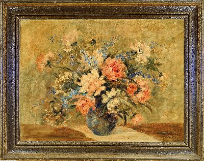 27048423k - Ungedeuteter wohl französischer Künstler des 20.Jh., Blumenstillleben, rechts unten ...