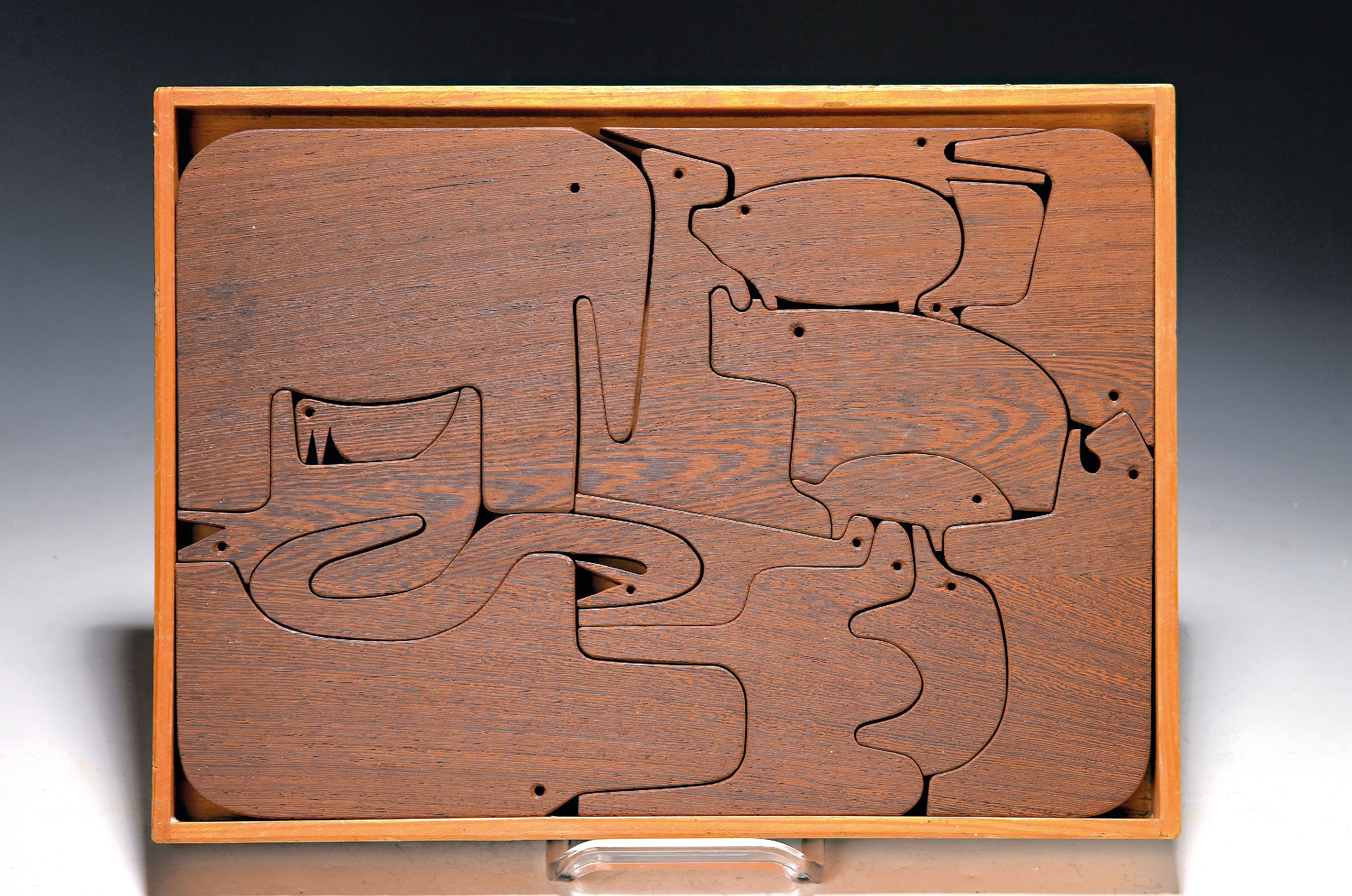 Image 27048545 - Enzo Mari, Designspielzeug, Puzzle, 16 Animali, Selecta Spielzeug, Holz, Danese Milano, ...