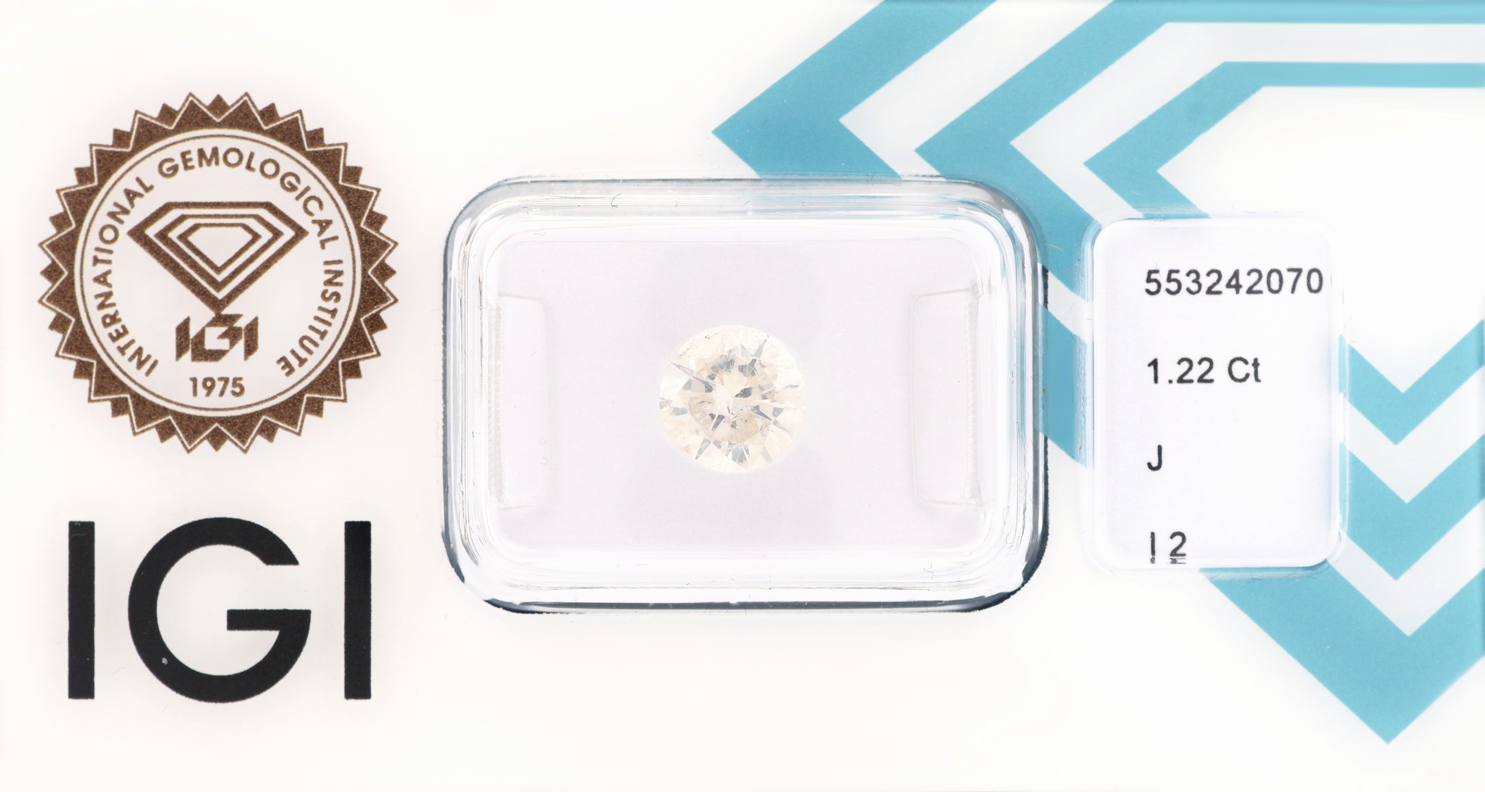 Image 27048564 - Loser Brillant, 1.22 ct l.get.Weiß(J)/p2, verschweißt, IGI Expertise Schätzpreis: ...