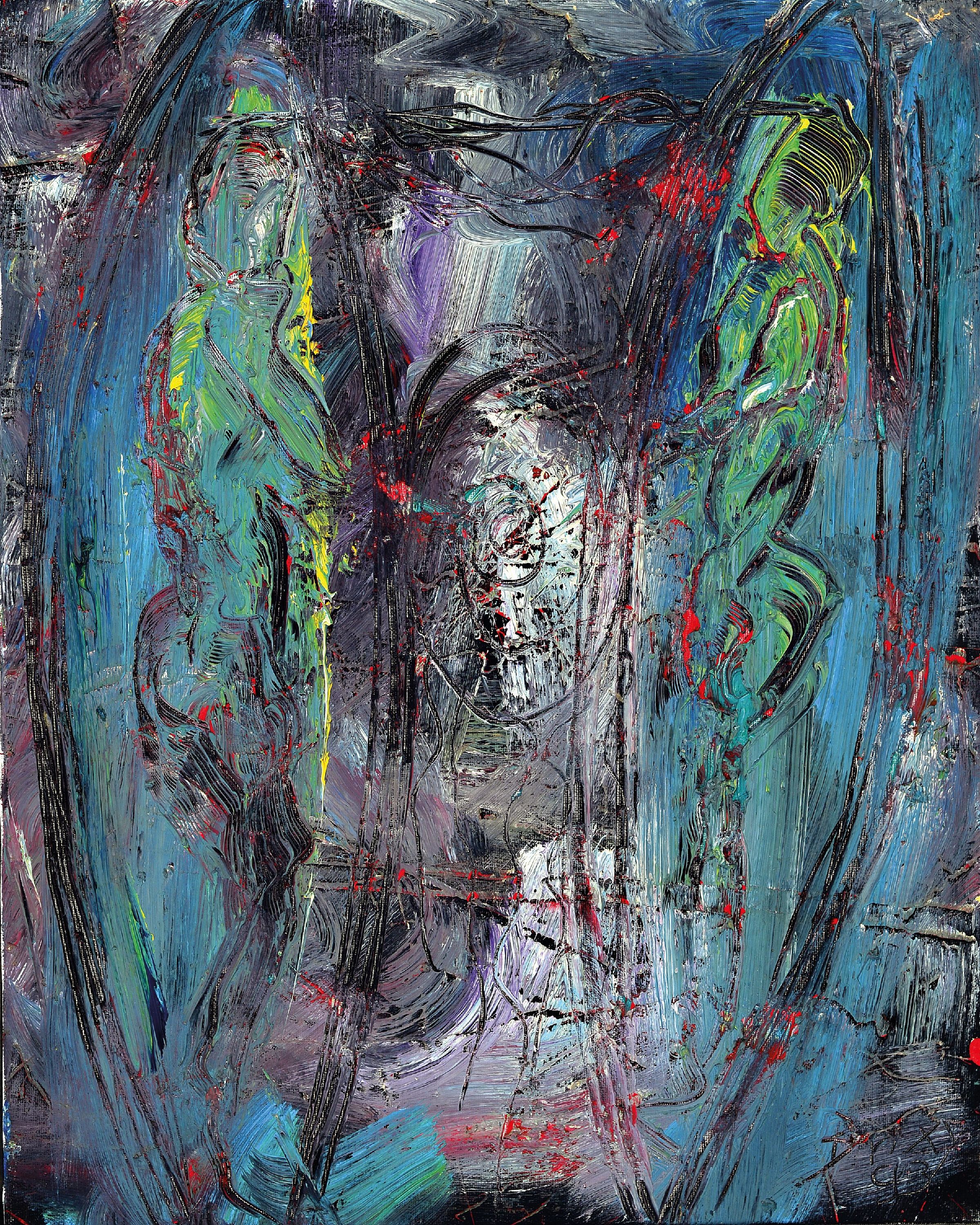 Image 27048570 - Dietmar Brixy, geb. 1961 Mannheim, abstrakte Komposition, Öl/Lwd, rechts unten signiert ...