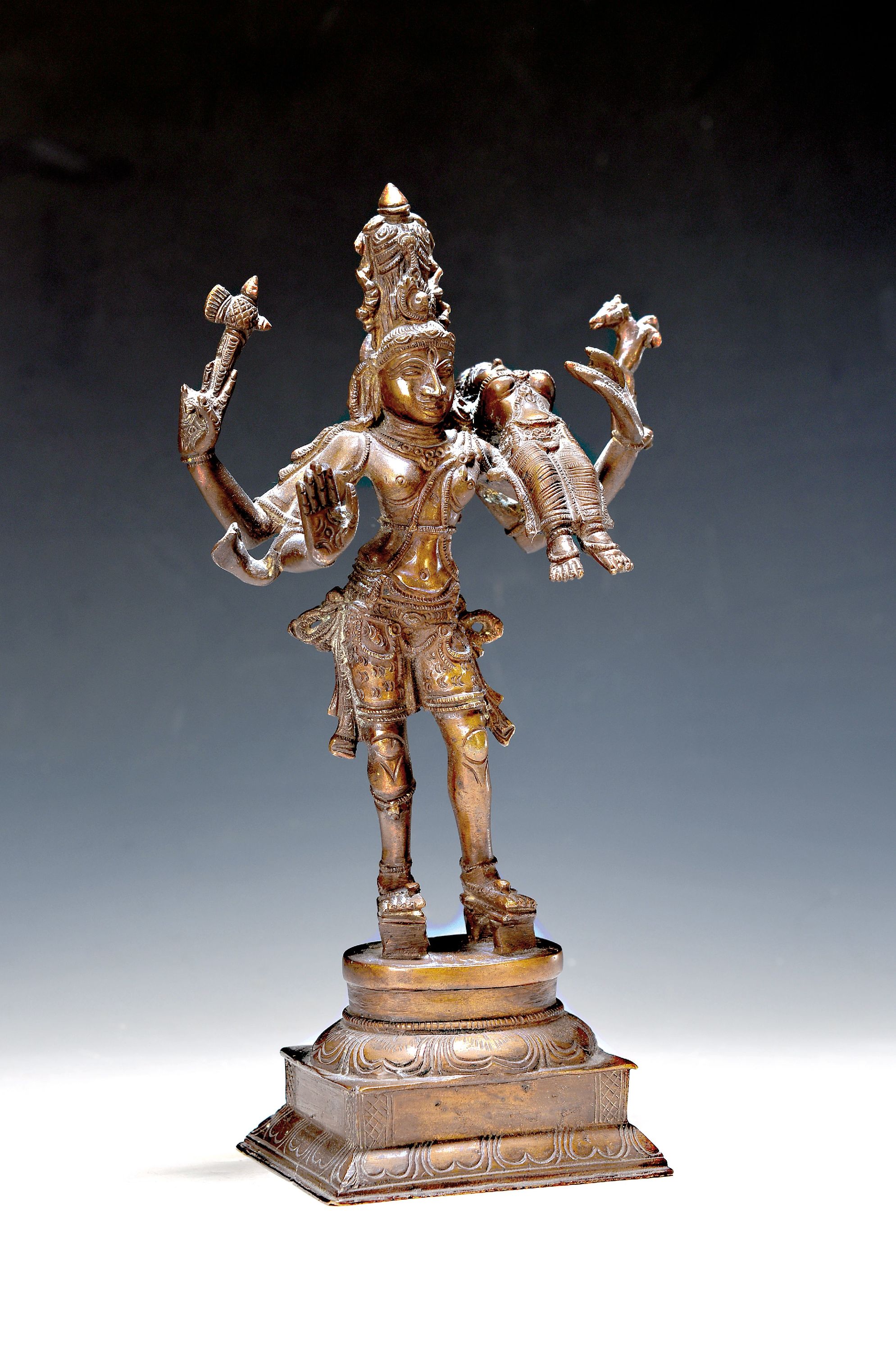 Image 27048580 - Lakshmi Narashima, hinduistischer Gott Vishnu mit seiner Gemahlin Lakshmi, Indien, 20. ...