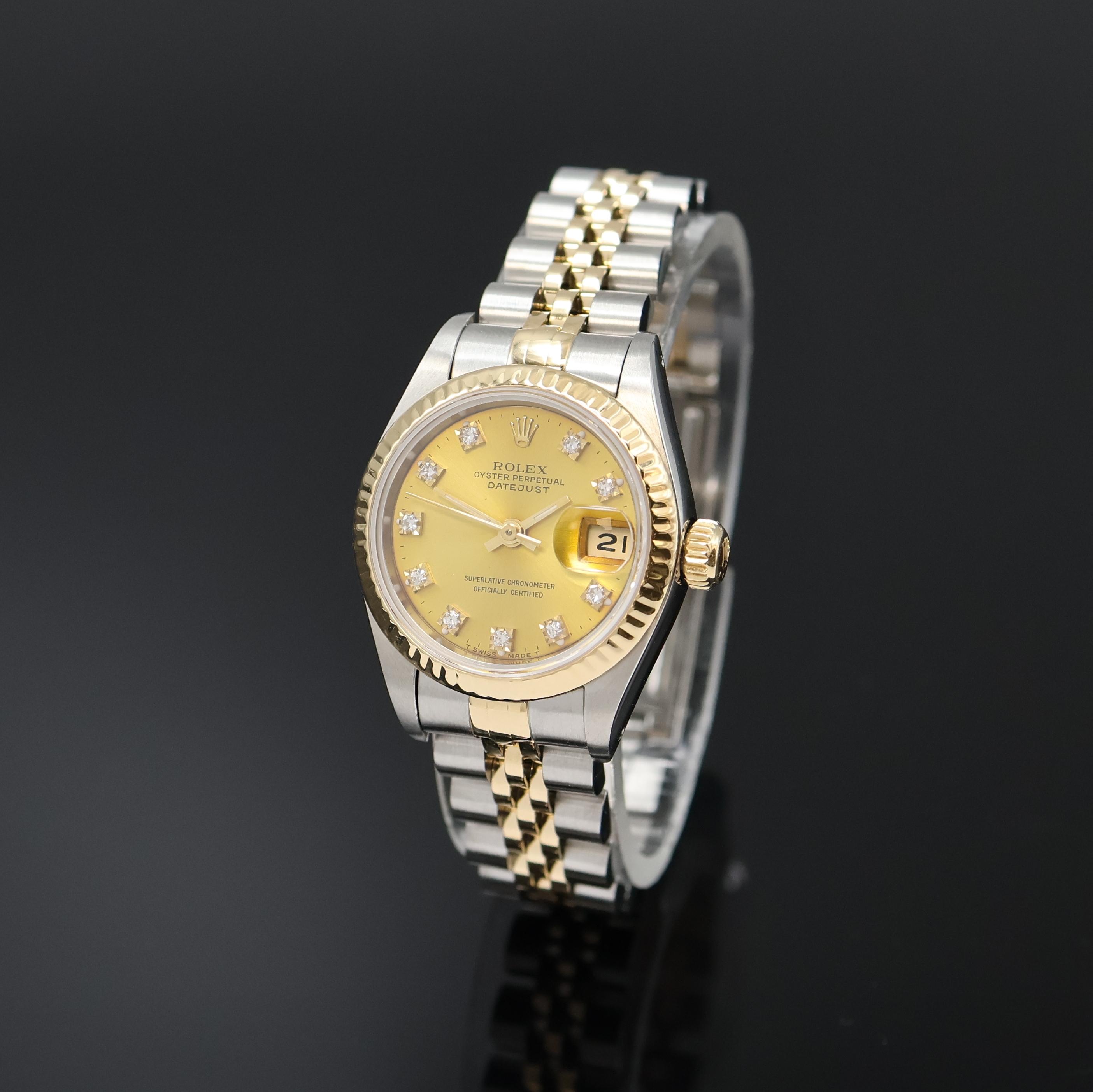 Image 27048592 - ROLEX Oyster Perpetual Datejust Damenarmbanduhr in Stahl/Gold Referenz 69173, ...