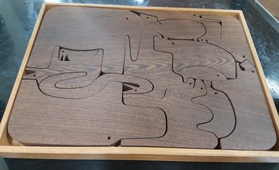 27048545a - Enzo Mari, Designspielzeug, Puzzle, 16 Animali, Selecta Spielzeug, Holz, Danese Milano, ...