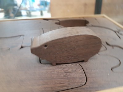 27048545b - Enzo Mari, Designspielzeug, Puzzle, 16 Animali, Selecta Spielzeug, Holz, Danese Milano, ...